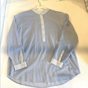 J. Jill blue and white striped top